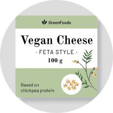 A block of vegan cheese