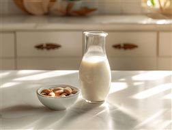 A carton of plant-based milk